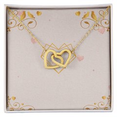 Elegant Two-Tone Heart Necklace