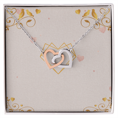Elegant Two-Tone Heart Necklace