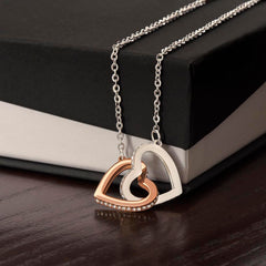 Elegant Two-Tone Heart Necklace