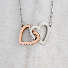 Elegant Two-Tone Heart Necklace