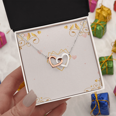 Elegant Two-Tone Heart Necklace