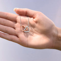 Elegant Two-Tone Heart Necklace