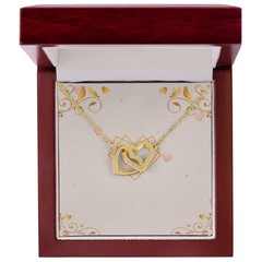 Elegant Two-Tone Heart Necklace