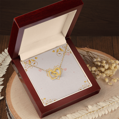 Elegant Two-Tone Heart Necklace