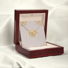 Elegant Two-Tone Heart Necklace