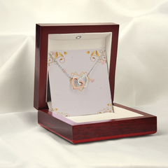 Elegant Two-Tone Heart Necklace