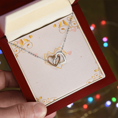 Elegant Two-Tone Heart Necklace
